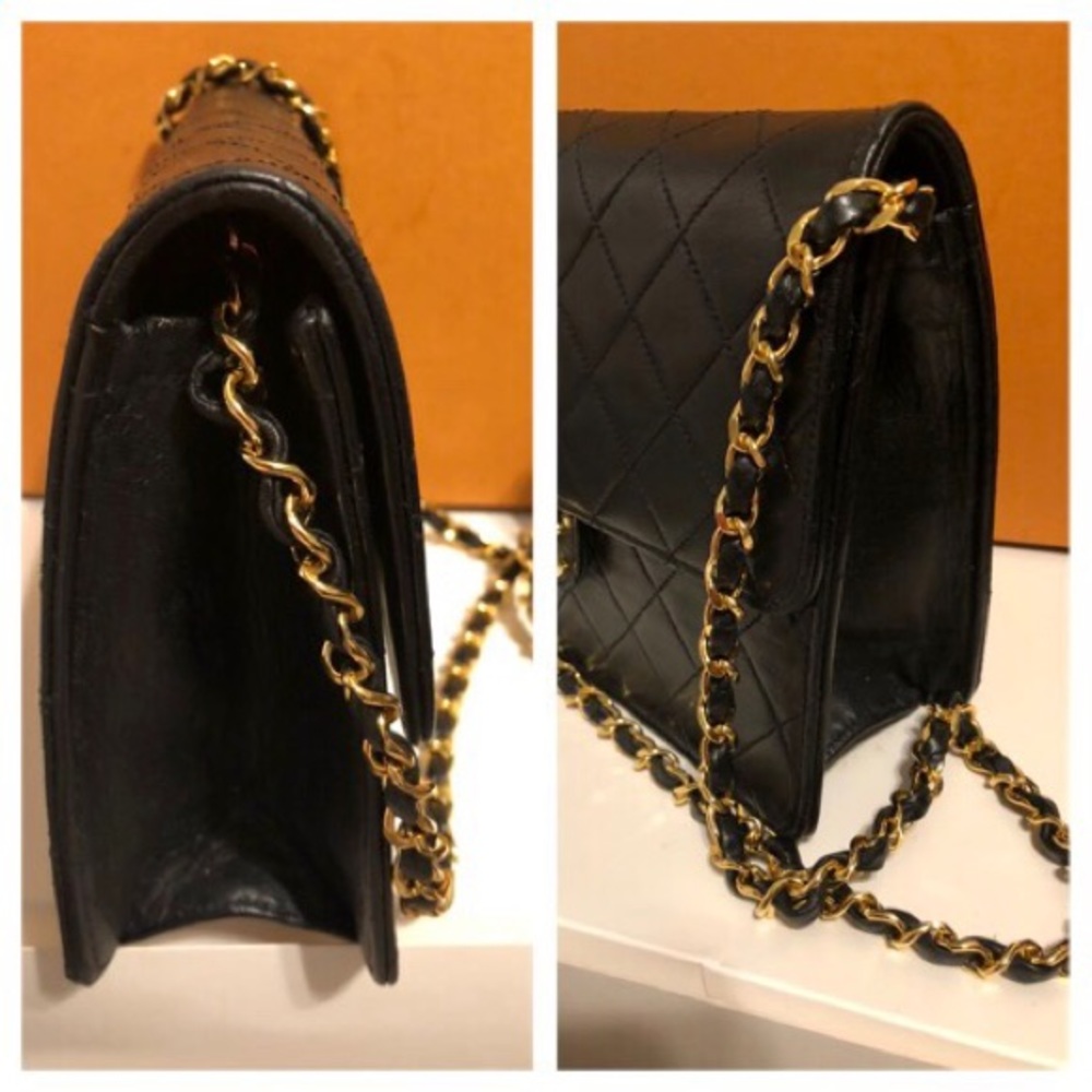 ❤️SOLD!!Authentic Chanel Black Matelasse CC Logo Bag - Picture 5 of 8